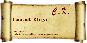 Conradt Kinga névjegykártya